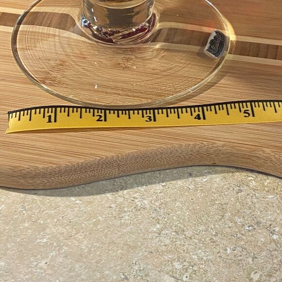 Vintage Bischoff Amberina ruffled compote bowl marked red hand made art glass - Picture 9 of 10